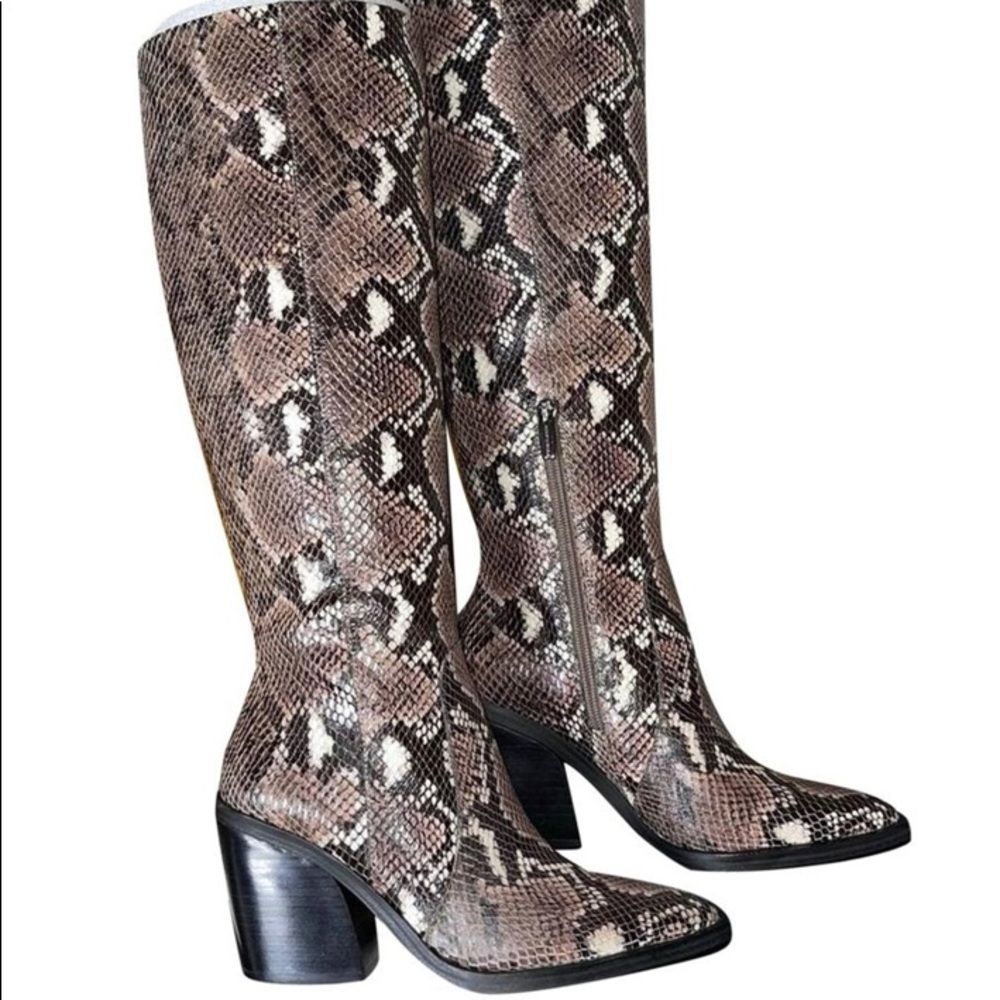 Vince Camuto Gravana Snakeskin Knee High Boot